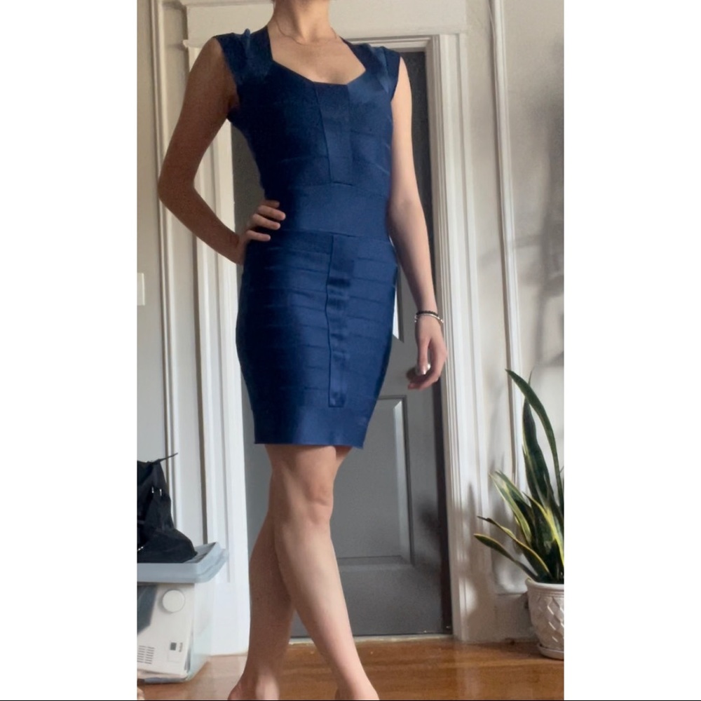 Blue Bandage Cocktail Dress